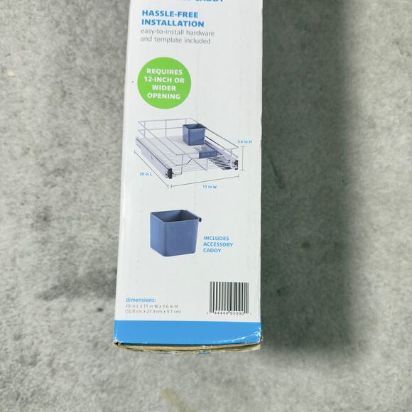 Real Simple Heavy Duty Steel 11” Sliding Under Cabinet Organizer Storage - Picture 11 of 16